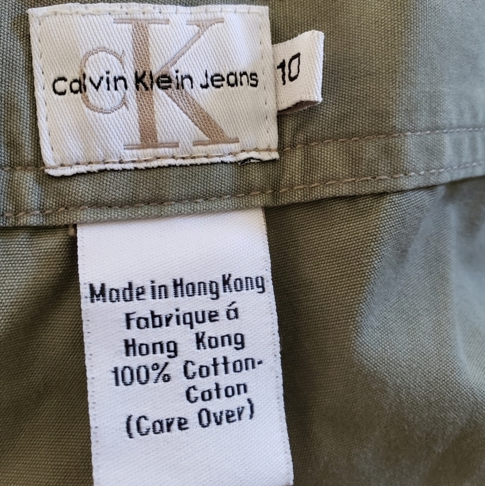 Calvin Klein jeans cargo green shorts size 10 - Picture 5 of 5